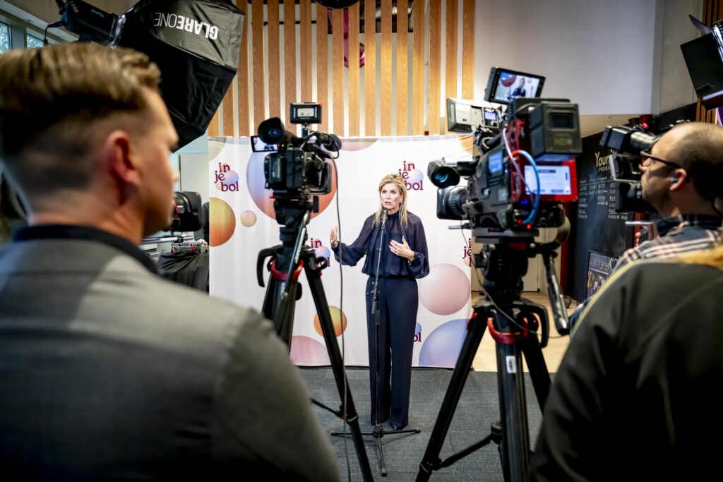 Koningin Maxima bij lancering In je bol, initiatief van oa. @ease